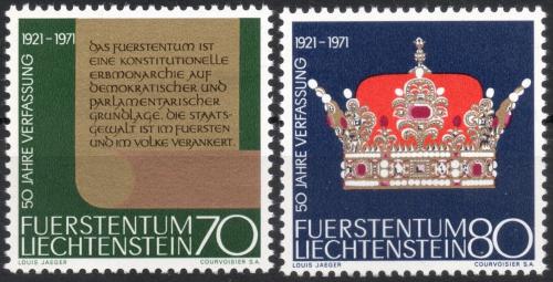 Poštové známky Lichtenštajnsko 1971 Ústava Mi# 546-47
