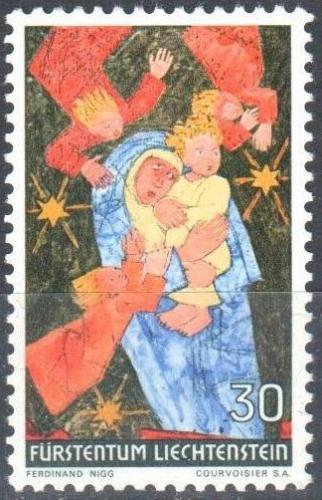 Poštová známka Lichtenštajnsko 1972 Vianoce, umenie, Ferdinand Nigg Mi# 578