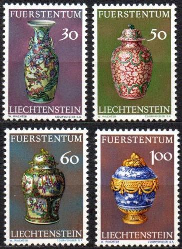 Poštové známky Lichtenštajnsko 1974 Èínské vázy Mi# 602-05