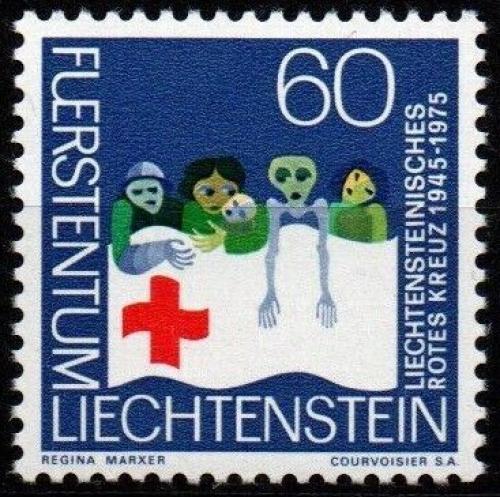 Poštová známka Lichtenštajnsko 1975 Èervený kríž Mi# 629