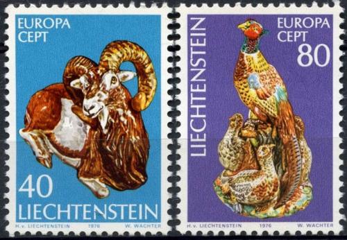Poštové známky Lichtenštajnsko 1976 Európa CEPT, umìlecké øemeslo Mi# 642-43