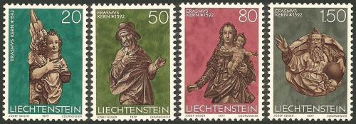 Poštové známky Lichtenštajnsko 1977 Sochy Mi# 688-91 Kat 5.50€