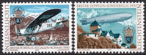 Poštové známky Lichtenštajnsko 1979 Európa CEPT, historie pošty Mi# 723-24
