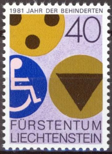 Poštová známka Lichtenštajnsko 1981 Medzinárodný rok postižených Mi# 774
