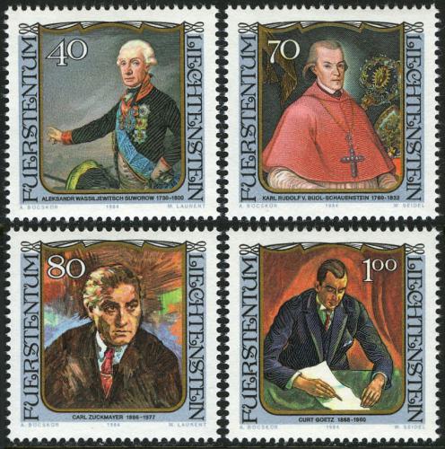 Poštové známky Lichtenštajnsko 1984 Umenie Mi# 839-42 Kat 5€