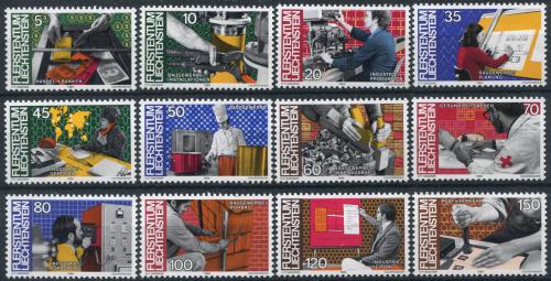 Poštové známky Lichtenštajnsko 1984 Profese Mi# 849-60 Kat 14€