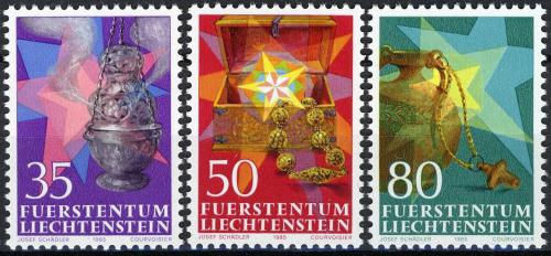 Potov znmky Lichtentajnsko 1985 Vianoce Mi# 884-86 - zvi obrzok