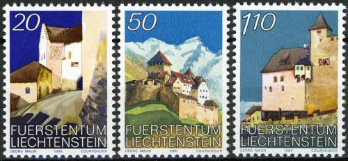 Poštové známky Lichtenštajnsko 1986 Hrad Vaduz Mi# 896-98