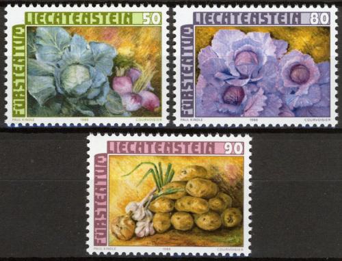 Poštové známky Lichtenštajnsko 1986 Zelenina Mi# 904-06