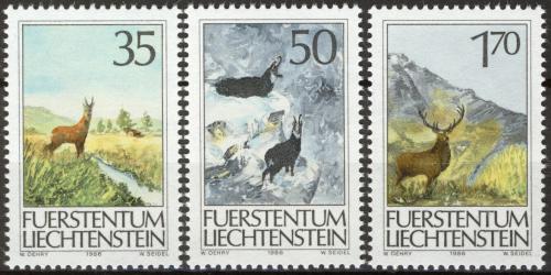 Poštové známky Lichtenštajnsko 1986 Myslivost Mi# 907-09
