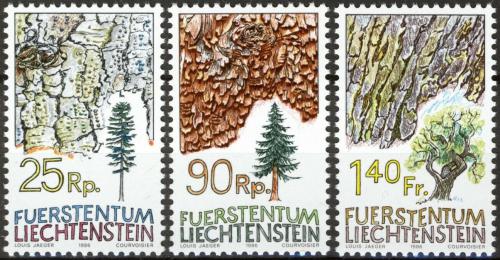 Poštové známky Lichtenštajnsko 1986 Stromy Mi# 913-15