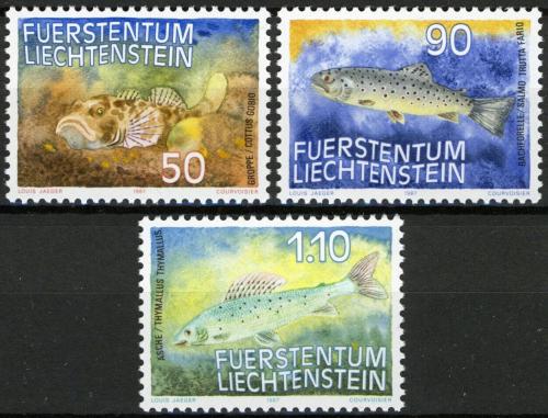 Poštové známky Lichtenštajnsko 1987 Ryby Mi# 922-24