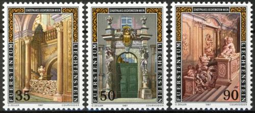 Poštové známky Lichtenštajnsko 1987 Mìstský palác Mi# 925-27