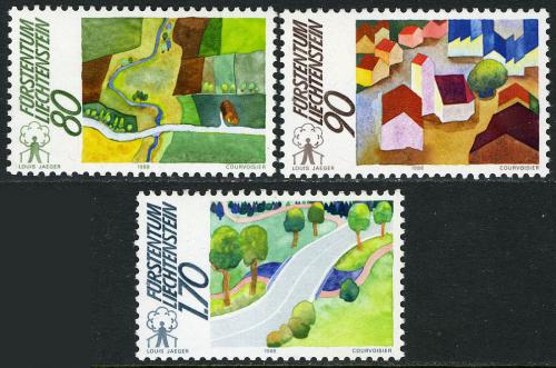 Poštové známky Lichtenštajnsko 1988 Kampaò pro venkov Mi# 939-41 Kat 5.50€