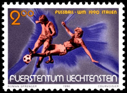 Poštová známka Lichtenštajnsko 1990 MS ve futbale Mi# 987 Kat 3.50€ 