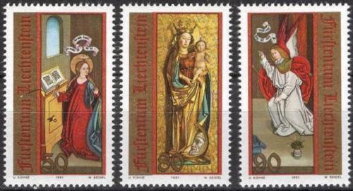 Poštové známky Lichtenštajnsko 1991 Vianoce Mi# 1027-29