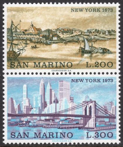 Poštové známky San Marino 1973 New York Mi# 1025-26