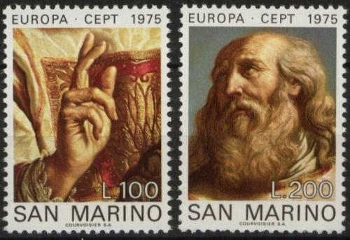 Poštové známky San Marino 1975 Európa CEPT, umenie, Guercino Mi# 1088-89