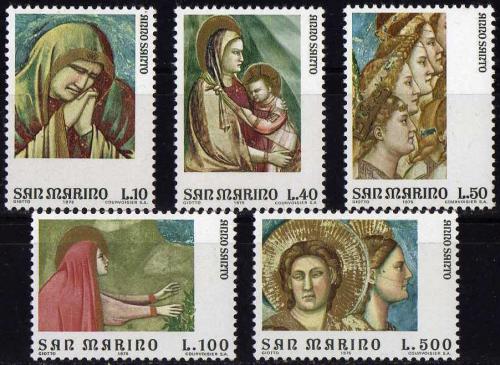 Poštové známky San Marino 1975 Fresky, Svätý rok Mi# 1090-94