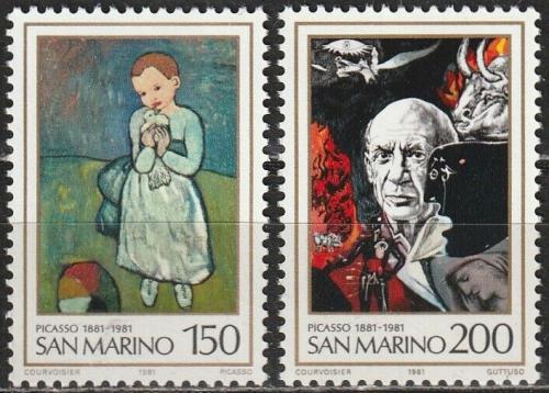 Potov znmky San Marino 1981 Umenie Mi# 1242-43
