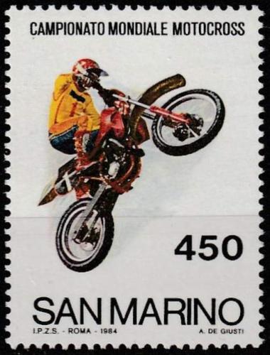 Poštová známka San Marino 1984 Motokros Mi# 1300