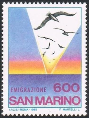 Poštová známka San Marino 1985 Migrace ptákù Mi# 1315