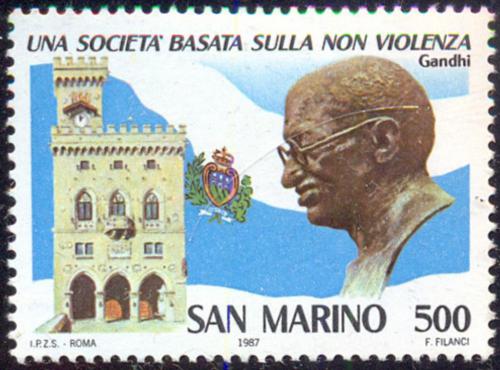 Poštová známka San Marino 1987 Busta Gándhího Mi# 1372