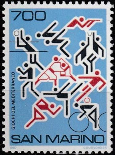 Poštová známka San Marino 1987 Športovní hry Mi# 1373