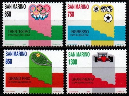 Poštové známky San Marino 1989 Šport Mi# 1412-15 Kat 5€