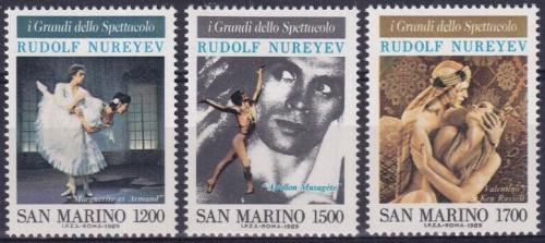 Poštové známky San Marino 1989 Balet, Rudolf Nurejev Mi# 1424-26