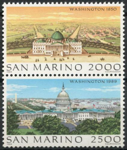 Poštové známky San Marino 1989 Washington Mi# 1430-31 Kat 6€
