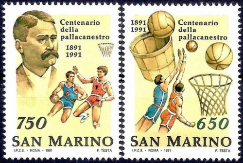Poštové známky San Marino 1991 Basketbal Mi# 1477-78