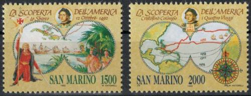 Potov znmky San Marino 1992 Objeven Ameriky, 500. vroie Mi# 1493-94 Kat 5 - zvi obrzok