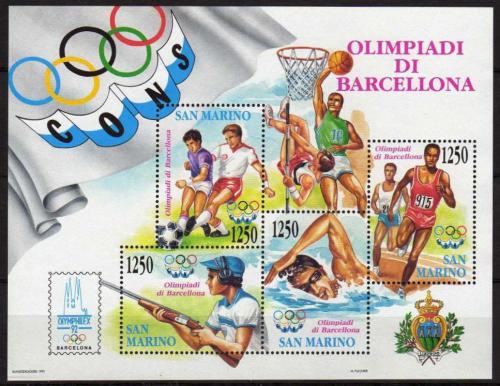 Poštové známky San Marino 1992 LOH Barcelona Mi# Block 15