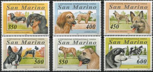 Poštové známky San Marino 1994 Psy Mi# 1558-63