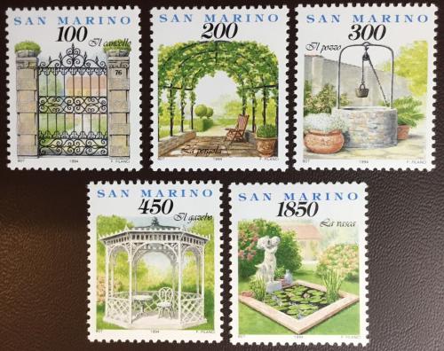 Poštové známky San Marino 1994 Zahrady Mi# 1570-74