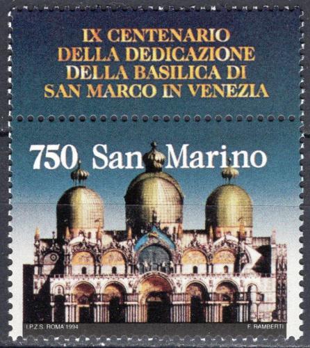 Poštové známky San Marino 1994 Kostel svatého Marka Mi# 1586 Kat 8€