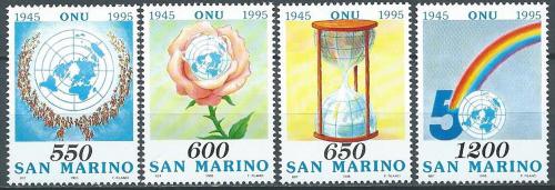 Poštové známky San Marino 1995 OSN, 50. výroèie Mi# 1603-06