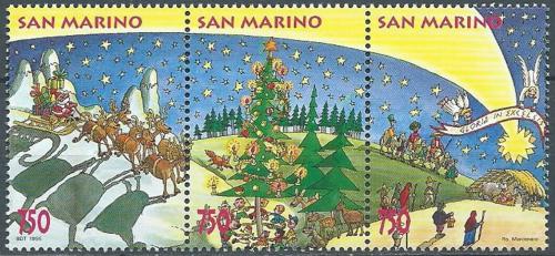 Poštové známky San Marino 1995 Vianoce Mi# 1636-38