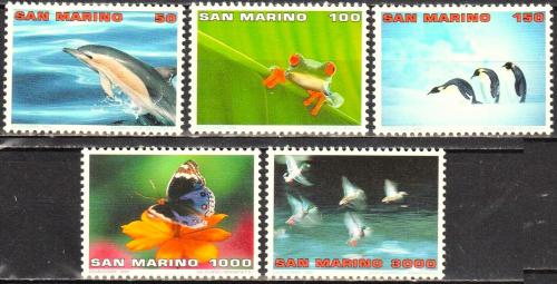 Poštové známky San Marino 1996 Fauna Mi# 1645-49