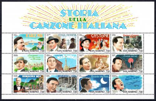 Poštové známky San Marino 1996 Speváci Mi# Block 21