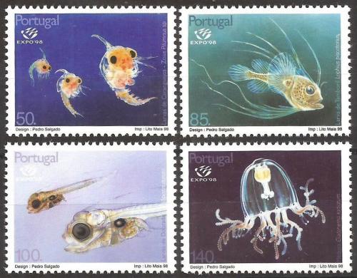 Potov znmky Portugalsko 1998 Morsk fauna Mi# 2243-46 - zvi obrzok