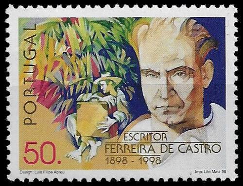 Poštová známka Portugalsko 1998 José Maria Ferreira Castro, spisovatel Mi# 2281