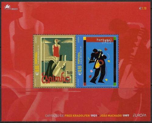 Poštové známky Portugalsko 2003 Európa CEPT, plakáty Mi# Block 185