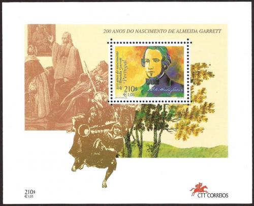 Poštové známky Portugalsko 1999 Almeida Garrett, spisovatel Mi# Block 147