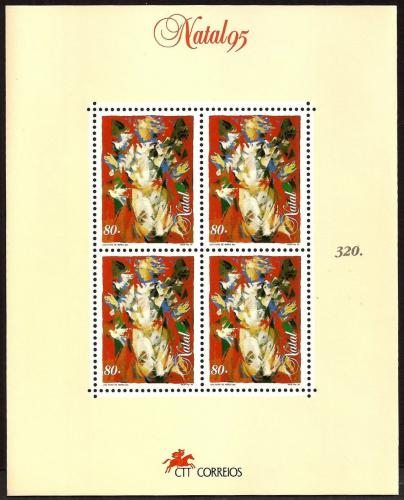 Poštové známky Portugalsko 1995 Vianoce Mi# Block 112 II Kat 9€