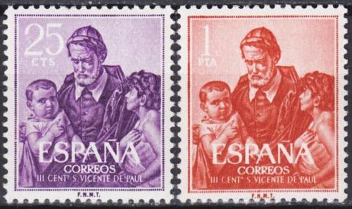 Poštové známky Španielsko 1960 Vinzenz von Paul Mi# 1191-92