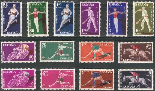 Poštové známky Španielsko 1960 Šport Mi# 1201-14
