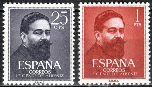 Poštové známky Španielsko 1960 Isaac Albéniz, skladatel Mi# 1215-16