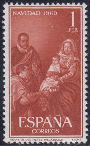 Poštová známka Španielsko 1960 Vianoce, umenie, Velázquez Mi# 1220
